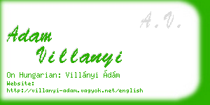 adam villanyi business card