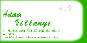 adam villanyi business card